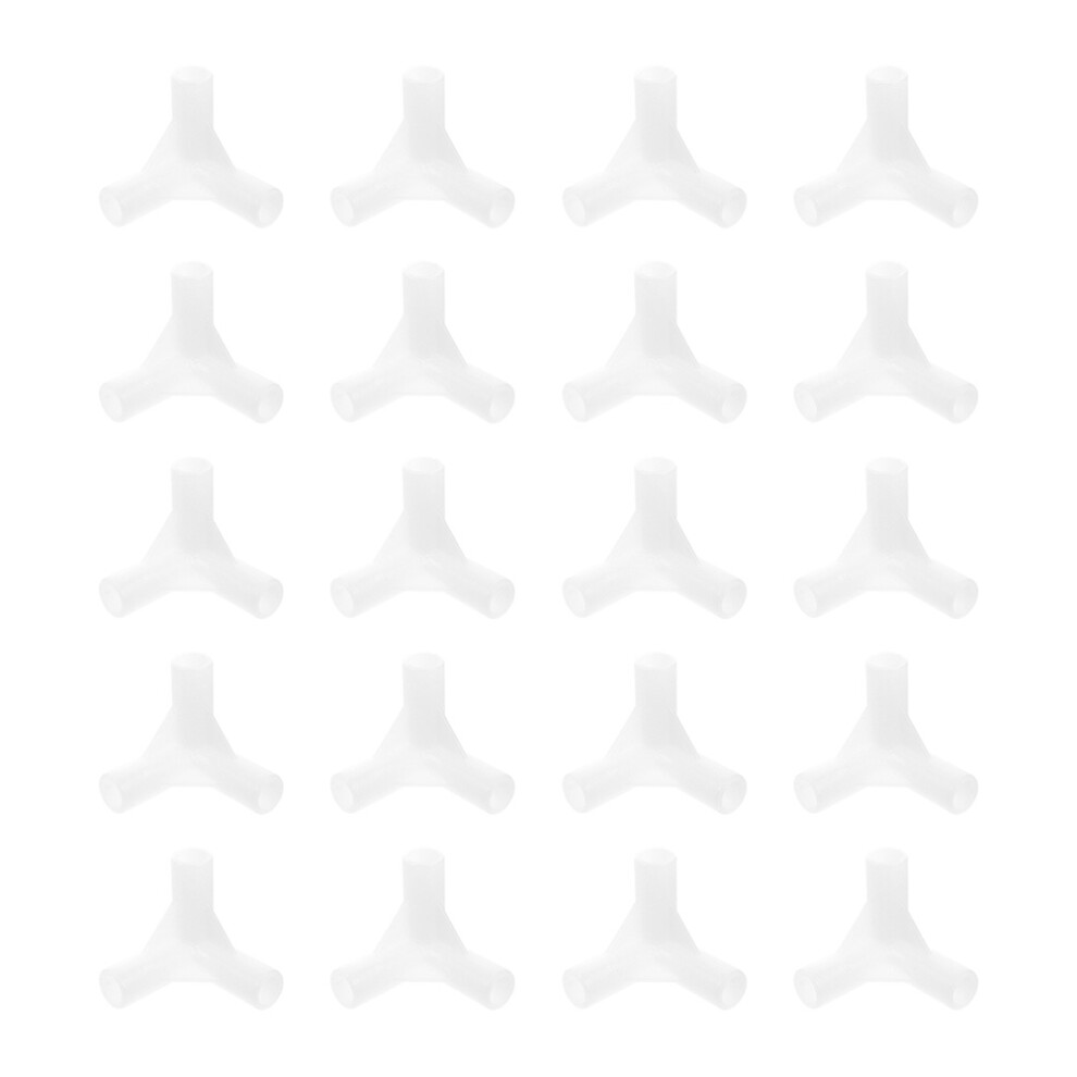 Photos - Climbing Gear 60Pcs Durable Plastic 3-Way Canopy Tent Frame Connectors White Color