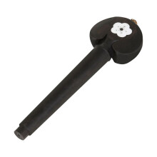 4/4 Cello String Knob Cello Pegs Ebonewood Hand String Shaft Hand-Carved White Shell Violin Shaft Non-Slip Knob