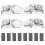20Pcs Black Plastic Swim Goggles Lock Adjustable Connectors 1