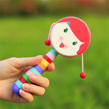 Wooden Rattles Early Childhood Toys Hand Drums Children'S Musical Instruments Hand Drums Music Gift Hand Bells