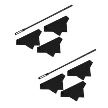Asta di Pulizia per Flauto Strumento di Pulizia per Musica A Fiato Panno di Pulizia Set Sonda per Flauto Asta di Pulizia + Asta di Panno Lunghezza 345