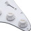 2st Vit Elgitarrtillbehör för ST Three Single Elgitarrpanel Elgitarrskyddsplatta 2