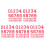 15Sets Red Number Labels Non-Woven Fabric Quick Adhesive for 6