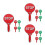 15Pcs Mini Plastic Stop Signs for Kids Traffic Safety Interactive Play 7