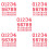 15Sets Red Number Labels Non-Woven Fabric Quick Adhesive for 8