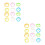 24Pcs Assorted Color Silly Straw Glasses Fun Loop Eyeglasses for Party 9