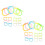 24Pcs Assorted Color Silly Straw Glasses Fun Loop Eyeglasses for Party 3