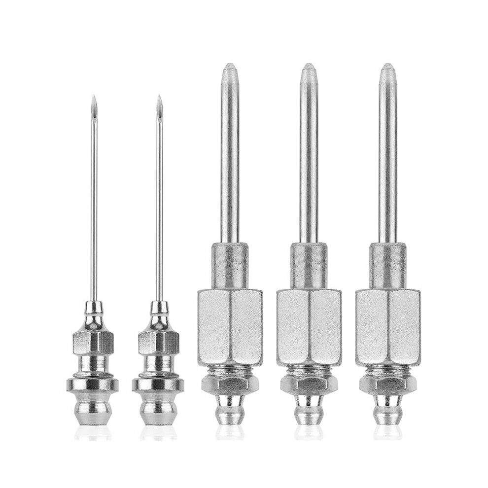 5Pcs Grease-Gun Needle Nozzle Kit,3 Grease-Gun Needle Dispensers&2 Injector Needles,Greasegun Tip Adapter Fitting Tool 6032770356265