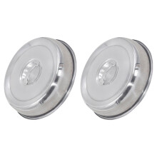 4Pcs Stainless Steel Grill Dome Cover Silver Round Lid for Bbq