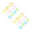 24Pcs Assorted Color Silly Straw Glasses Fun Loop Eyeglasses for Party 6