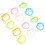 24Pcs Assorted Color Silly Straw Glasses Fun Loop Eyeglasses for Party 2