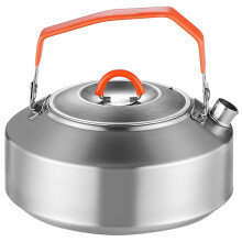 2Pcs Silver Stainless Steel Camping Kettle Portable Outdoor Water Pot
