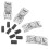 20Pcs Black Plastic Swim Goggles Lock Adjustable Connectors 2