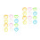 24Pcs Assorted Color Silly Straw Glasses Fun Loop Eyeglasses for Party 7
