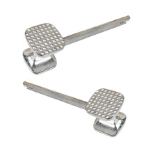 4Pcs Aluminum Meat Tenderizer Tool Silver Dual-Sided Pounder Mallet