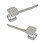 4Pcs Aluminum Meat Tenderizer Tool Silver Dual-Sided Pounder Mallet 1