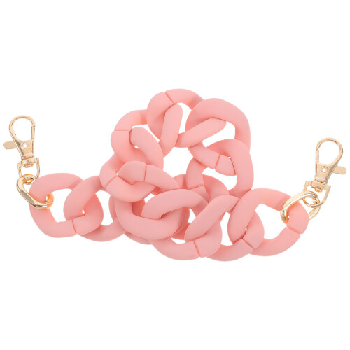 2Pcs Pink Acrylic Chain Straps for Handbags Durable DIY Replacement 1