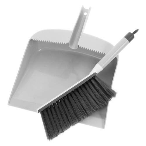 3Sets Compact Mini Dustpan and Cleaning Brush Set for Home Use Grey 2