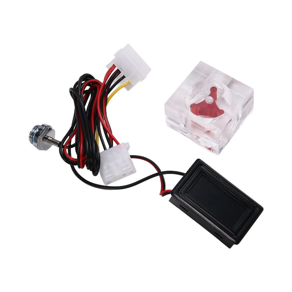 Three Way Flow Meter Led Thermometer For Water Cooling Liquid Cooler Computer Radiator Supplies Temperature Meter 6031515039159