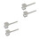 4Pcs Aluminum Meat Tenderizer Tool Silver Dual-Sided Pounder Mallet 9
