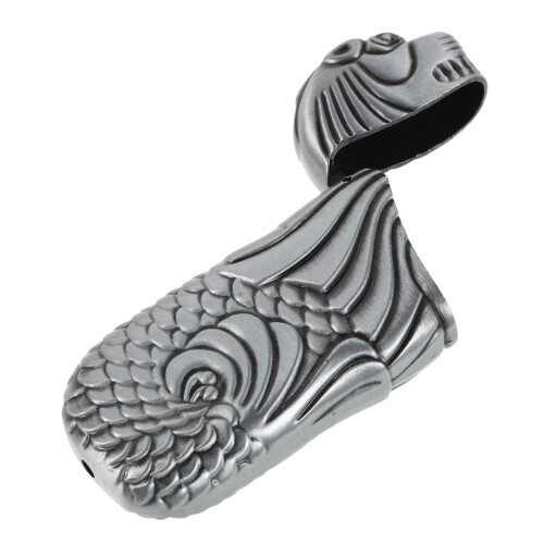Metal Lighter Holder Fish Scale Protective Shell