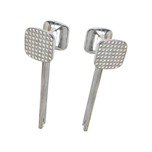 4Pcs Aluminum Meat Tenderizer Tool Silver Dual-Sided Pounder Mallet 1
