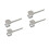 4Pcs Aluminum Meat Tenderizer Tool Silver Dual-Sided Pounder Mallet 7