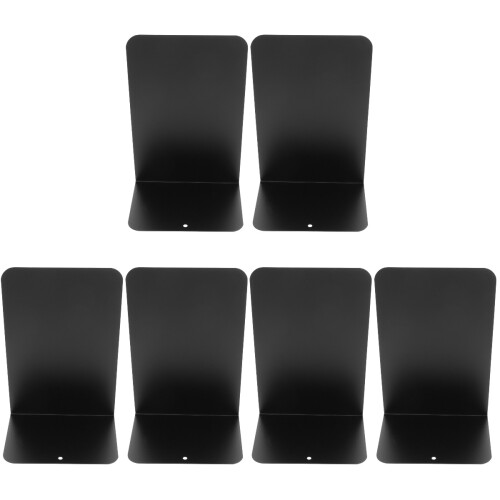 6Pcs Simple Metal Desktop Bookends Organizer for Students 2