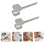 4Pcs Aluminum Meat Tenderizer Tool Silver Dual-Sided Pounder Mallet 11