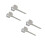 4Pcs Aluminum Meat Tenderizer Tool Silver Dual-Sided Pounder Mallet 3