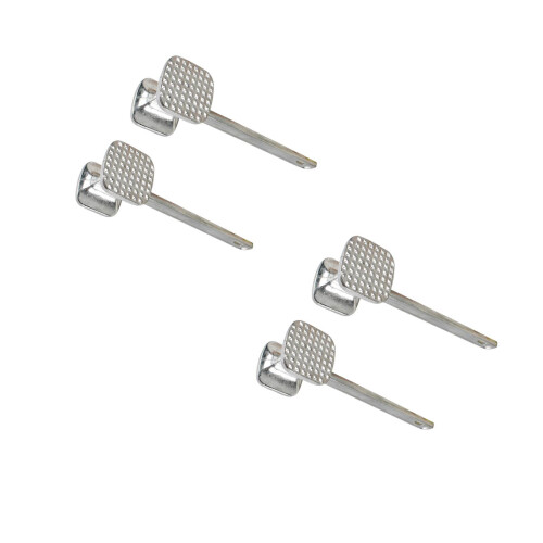 4Pcs Aluminum Meat Tenderizer Tool Silver Dual-Sided Pounder Mallet 2