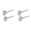 4Pcs Aluminum Meat Tenderizer Tool Silver Dual-Sided Pounder Mallet 4