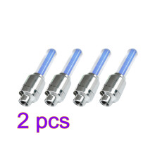8Pcs Blue LED Bike Wheel Lights Waterproof Tire Caps for Car & Bike
