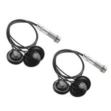 2pcs Guitar Pickup Piezo Contact Microphone Pickup 3 Transducer Pickup System for Acoustic 6.35mm Jack (Black)
