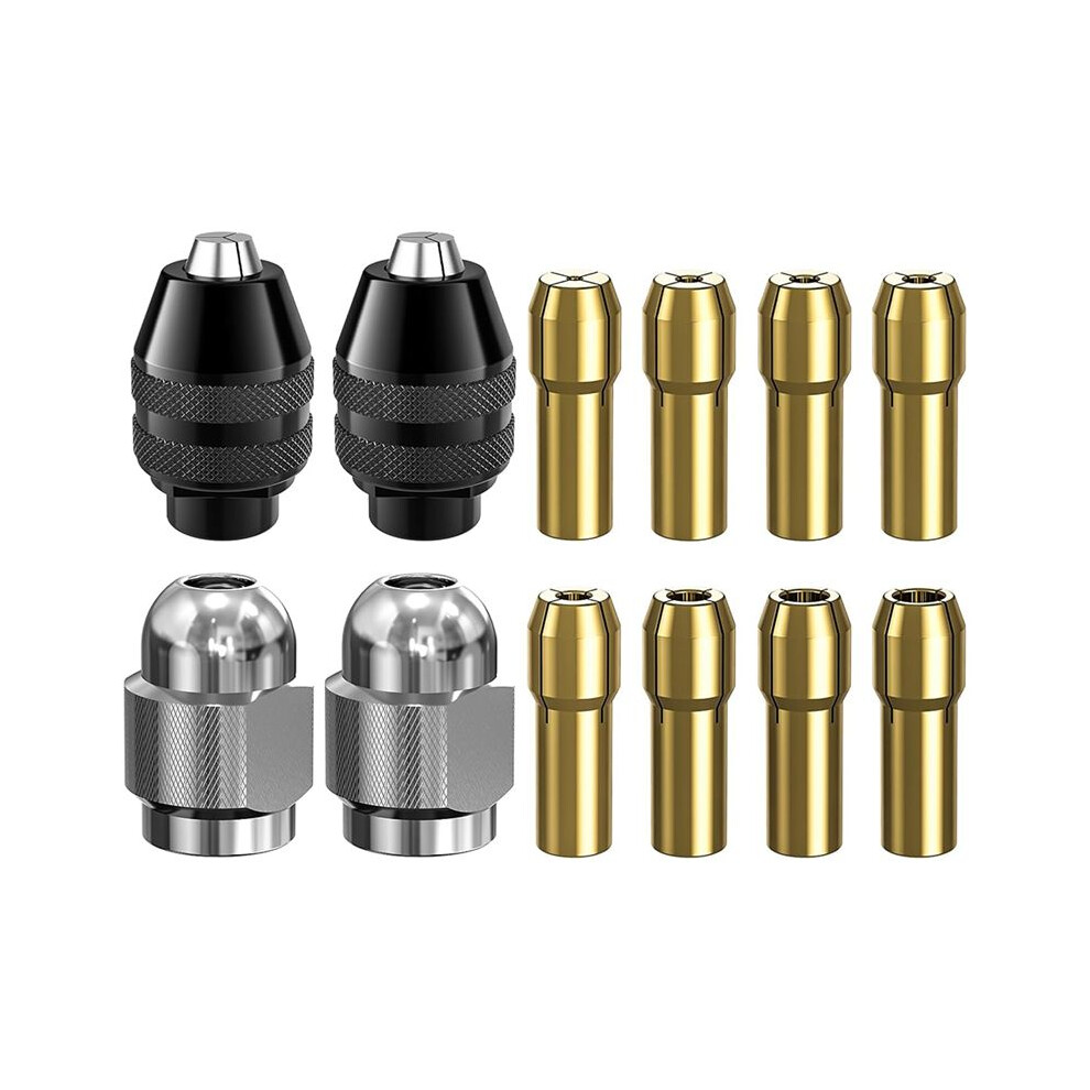 Drill Chuck Collet Set For 12Pcs 1/32Inch To 1/8Inch Replacement 4486 Drill Keyless Bit Chuck Shank Rotary Tool 4711713585444