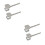 4Pcs Aluminum Meat Tenderizer Tool Silver Dual-Sided Pounder Mallet 5