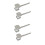 4Pcs Aluminum Meat Tenderizer Tool Silver Dual-Sided Pounder Mallet 6