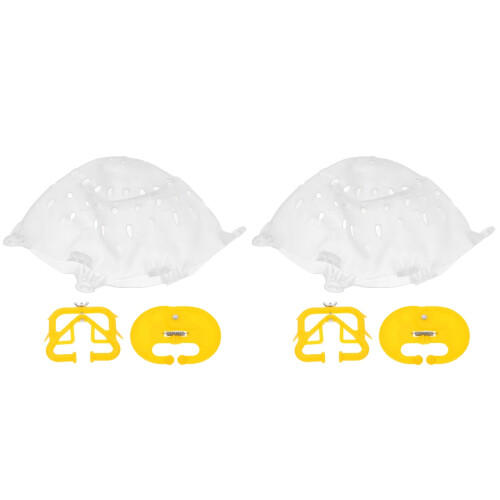 2Sets Yellow Plastic Calf Weaner Nose Ring Durable Cattle Weaning Tool 2
