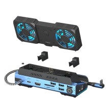 10-in-1 Type-C Game Docking Station voor Steam DeckROG Ally/ M.2 PCie Nvme Harde Schijf Box, USB C HUB 4K60HZ Dubbele Ventilator