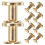 30Pcs Golden Flat Head Rivet Set for Repair and Craft Projects 1