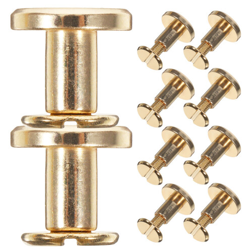 30Pcs Golden Flat Head Rivet Set for Repair and Craft Projects