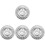 4Pcs Silver Stainless Steel Gutter Screens Downspout Leaf Drain Guards 4