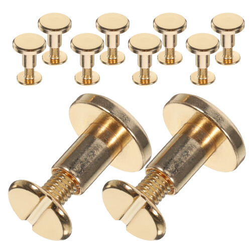 30Pcs Golden Flat Head Rivet Set for Repair and Craft Projects 1
