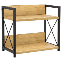Coffee Bar Organizer: 2-Tier Wooden Countertop Shelf For Kitchen