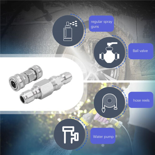 4 Conjuntos NPT 3/8 Polegadas Kits de Conexão Rápida Macho e Fêmea de Aço Inoxidável Conexões de Conexão Rápida Macho e Fêmea 3/8 2