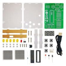 Zestaw DIY Pixel Game Maker Elektronika DIY Projekt Lutowania Ćwiczenie Nauka Lutowania Montaż z Shell Race Car Games
