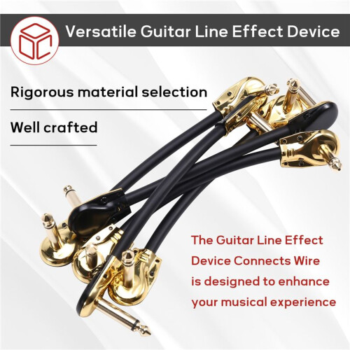 Gitarr  Effect Device Ansluter Tråd Dubbelt Flat  Anaerobic Audio  Pedal Instrument Jack Plug 15CM 2