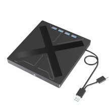 Graveur de CD DVD USB 3.0 7 en 1 Type C Lecteur Optique Externe de CD DVD Hub USB Lecteur CD DVD Portable pour PC Portable