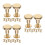 30Pcs Golden Flat Head Rivet Set for Repair and Craft Projects 7