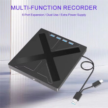Graveur de CD DVD USB 3.0 7 en 1 Type C Lecteur Optique Externe de CD DVD Hub USB Lecteur CD DVD Portable pour PC Portable